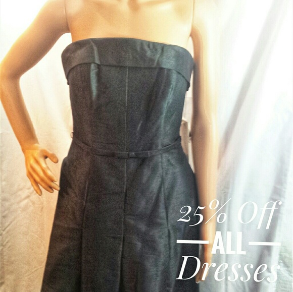 Gather & Gown Dresses & Skirts - Black Floor Length Strapless Formal Dress
